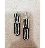 Adelina Oorhanger Rozanne - zwart/wit