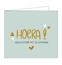 Mailbox Wenskaart Mailbox - 'Hoera - Gefeliciteerd met je communie'