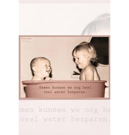 Ministerie van Unieke Zaken Wenskaart Ministerie van Unieke Zaken - Samen kunnen we nog heel veel water besparen'