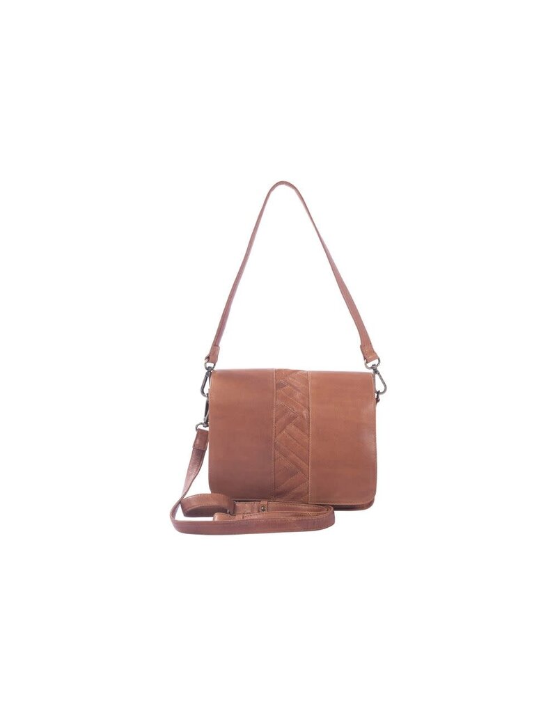 Chabo Ruime lederen handtas - Roxy Classic Camel