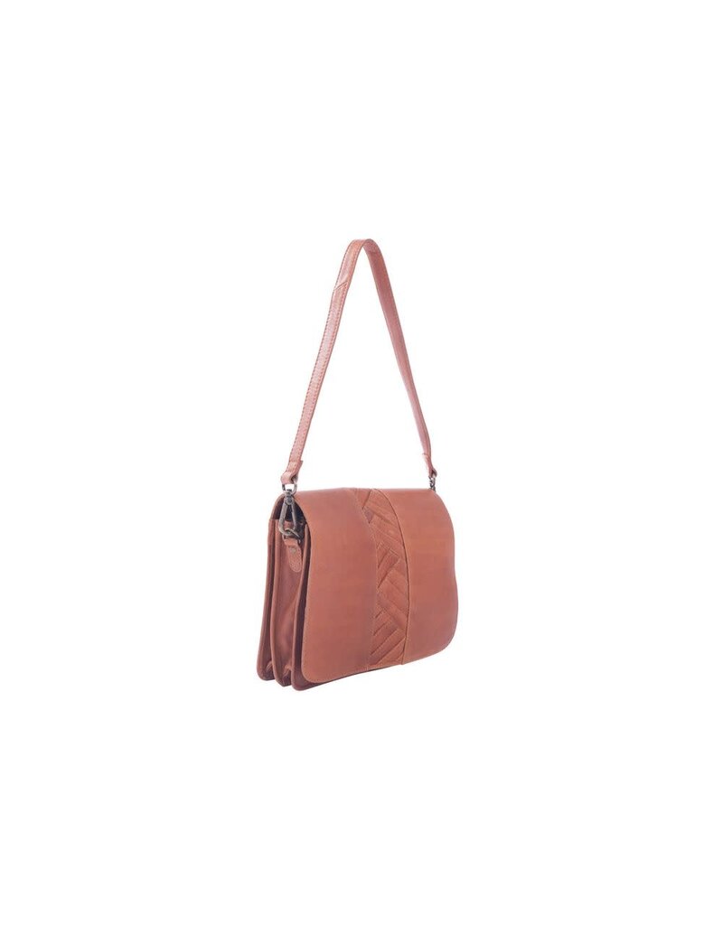 Chabo Ruime lederen handtas - Roxy Classic Camel