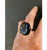 Ring in keramiek - multi blauw