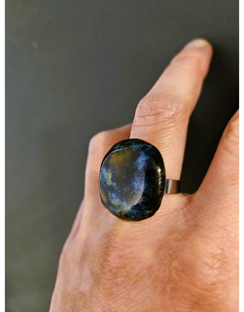 Ring in keramiek - multi blauw