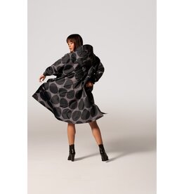 Rainkiss Rain Poncho - Black polka