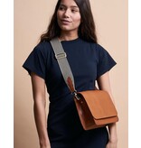 O MY BAG Audrey Cognac Classic Leather - Checkered Strap