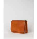 O MY BAG Audrey Cognac Classic Leather - Checkered Strap