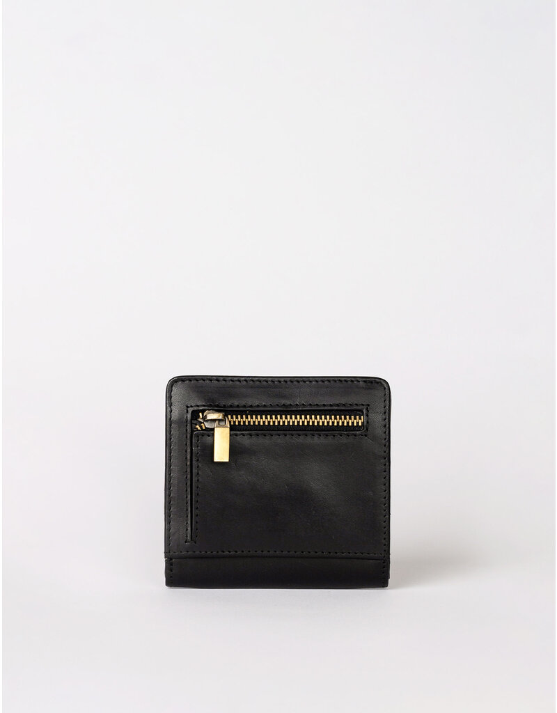 O MY BAG Alex Fold Over Wallet Black Classic Leather