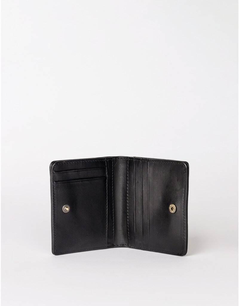 O MY BAG Alex Fold Over Wallet Black Classic Leather