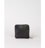 O MY BAG Sonny Square Wallet Black Stromboli Leather