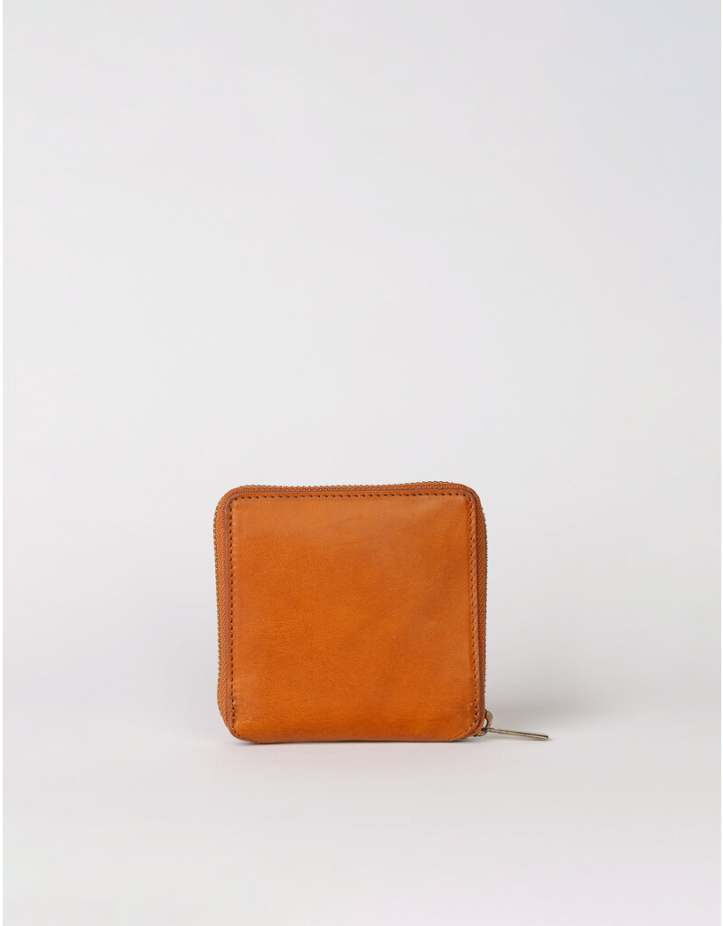 O MY BAG Sonny Square Wallet - Cognac Stromboli Leather