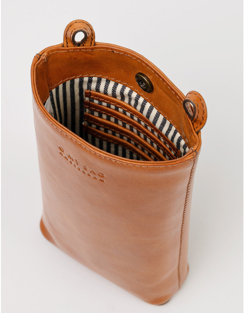 O MY BAG Charlie Phone Bag - Cognac Classic Leather