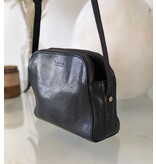 O MY BAG Emily Black Stromboli Leather - Full Leather Strap