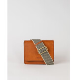 O MY BAG Audrey Mini Cognac Classic Leather - Checkered Strap