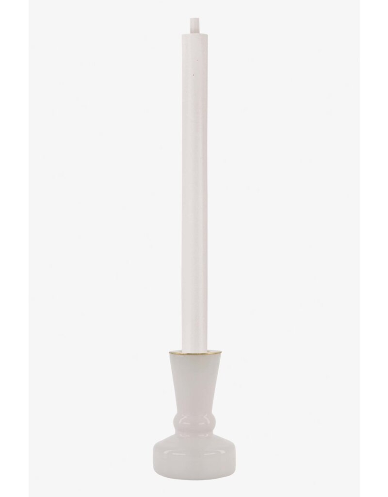 Zusss Glazen kandelaartje S wit