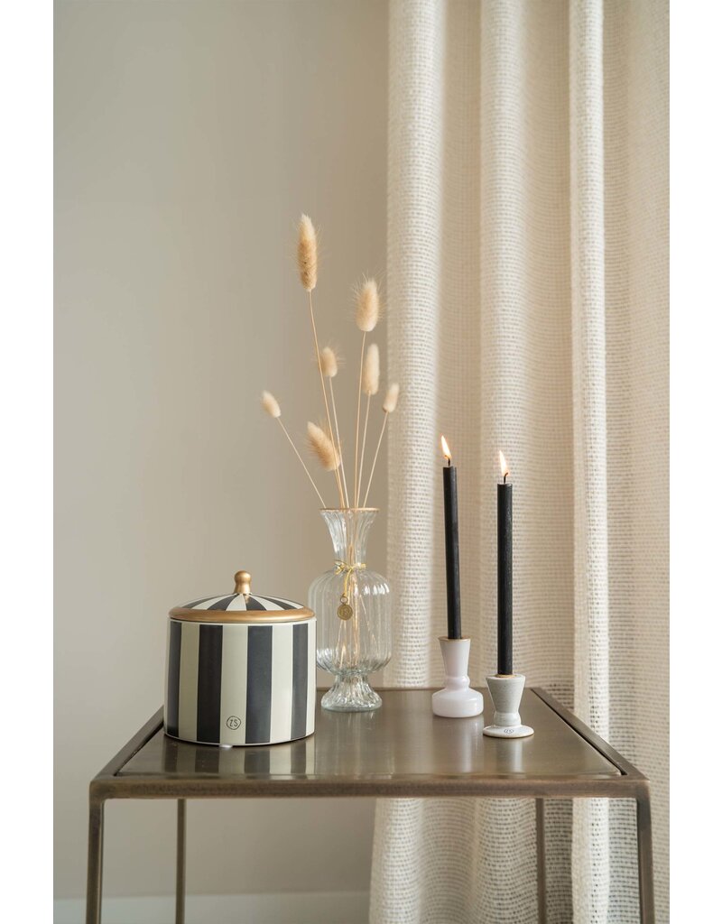 Zusss Glazen kandelaartje S wit