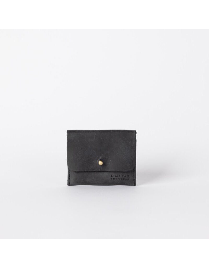O MY BAG Cardholder Black Hunter Leather