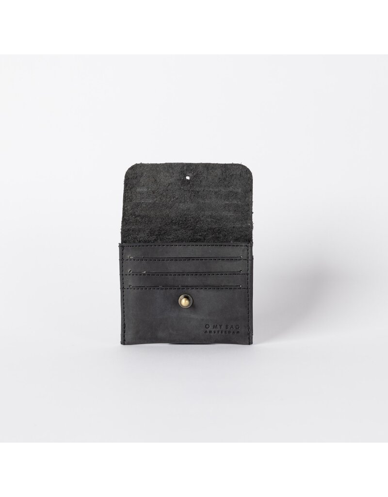 O MY BAG Cardholder Black Hunter Leather