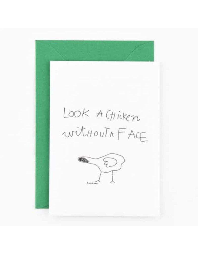 STUDIOFLASH Kaart 'Look a chicken without a face'