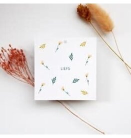 Hello August Gift tag  (75 x 75 mm) Hello August - 'Liefs'