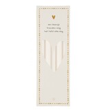 Zusss Doosje met 10 smalle kaarsjes -17 cm -off white