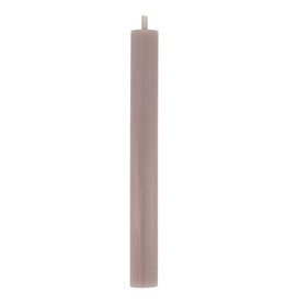 Zusss Set van 4 rustieke kaarsen - 20 cm - warm grijs