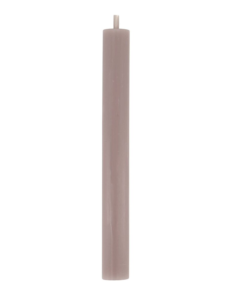 Zusss Set van 4 rustieke kaarsen - 20 cm - warm grijs