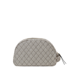 O MY BAG Moon make-up bag - Cotton /black classic leather
