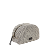 O MY BAG Moon make-up bag - Cotton /black classic leather