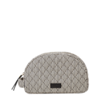 O MY BAG Moon make-up bag - Cotton /black classic leather