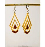 Cut the Fab Oorhanger 3D print duo--color goud-rood