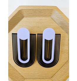 Cut the Fab Oorsteker 3D print duo--color lila-zwart