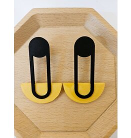 Cut the Fab Oorsteker 3D print duo--color goud-zwart