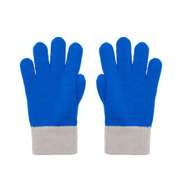 Wolvis Handschoenen - Cobalt - grey - 90% extra fijne merinowol