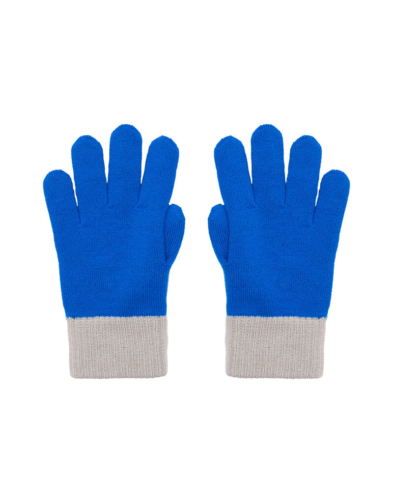 Wolvis Handschoenen - Cobalt - grey - 90% extra fijne merinowol