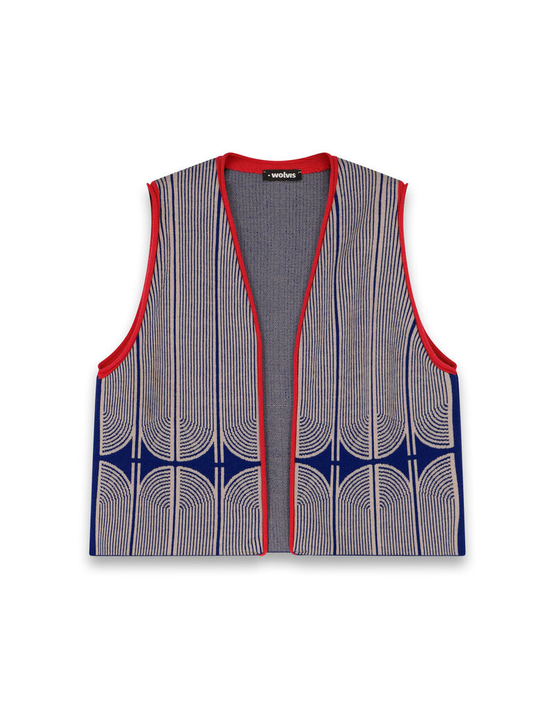 Wolvis Gilet Lena - Ink- 100% extra fijne merinowol - Medium
