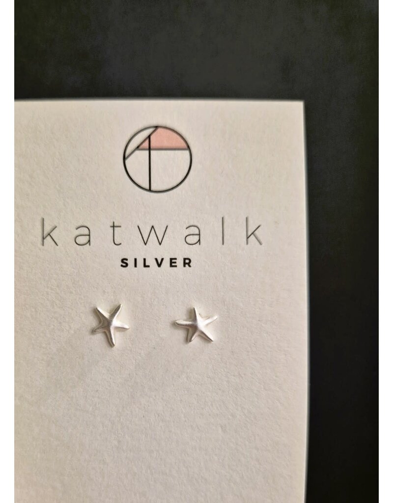 Katwalk Zilver Zilver oorstekers - zeester