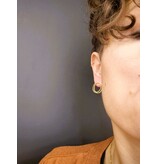 Katwalk Zilver Verguld zilver oorstekers - 2 amorf cirkels