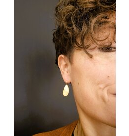 Katwalk Zilver Verguld zilver oorhangers - mat ei-rond