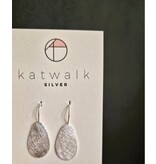 Katwalk Zilver Zilver oorhangers - mat ei-rond
