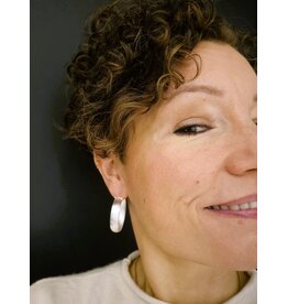 Katwalk Zilver Zilver oorringen - breed (15mm)  model ø 33mm