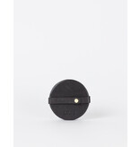 O MY BAG Set van 4 coasters -Black Soft Grain Leather / onderleggers