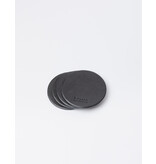 O MY BAG Set van 4 coasters -Black Soft Grain Leather / onderleggers