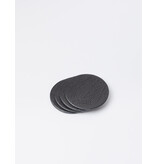 O MY BAG Set van 4 coasters -Black Soft Grain Leather / onderleggers