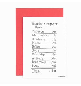 STUDIOFLASH Kaart ‘Teacher report'