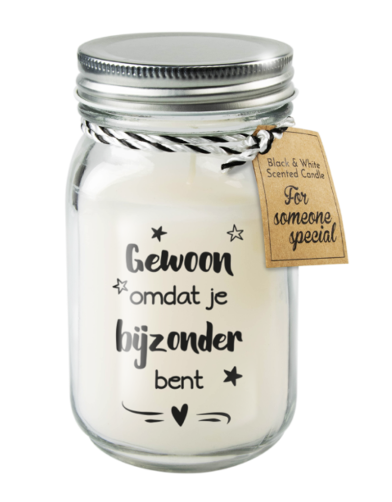 Paper Dreams Geurkaars in glazen pot 'Gewoon omdat je bijzonder bent'