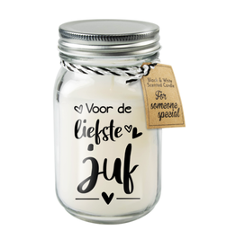 Paper Dreams Geurkaars in glazen pot 'Voor de liefste juf'