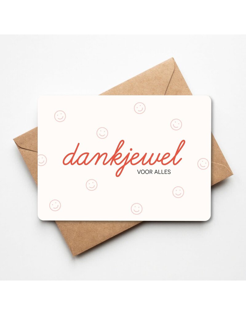 Buro Allure Wenskaart 'Dankjewel voor alles'