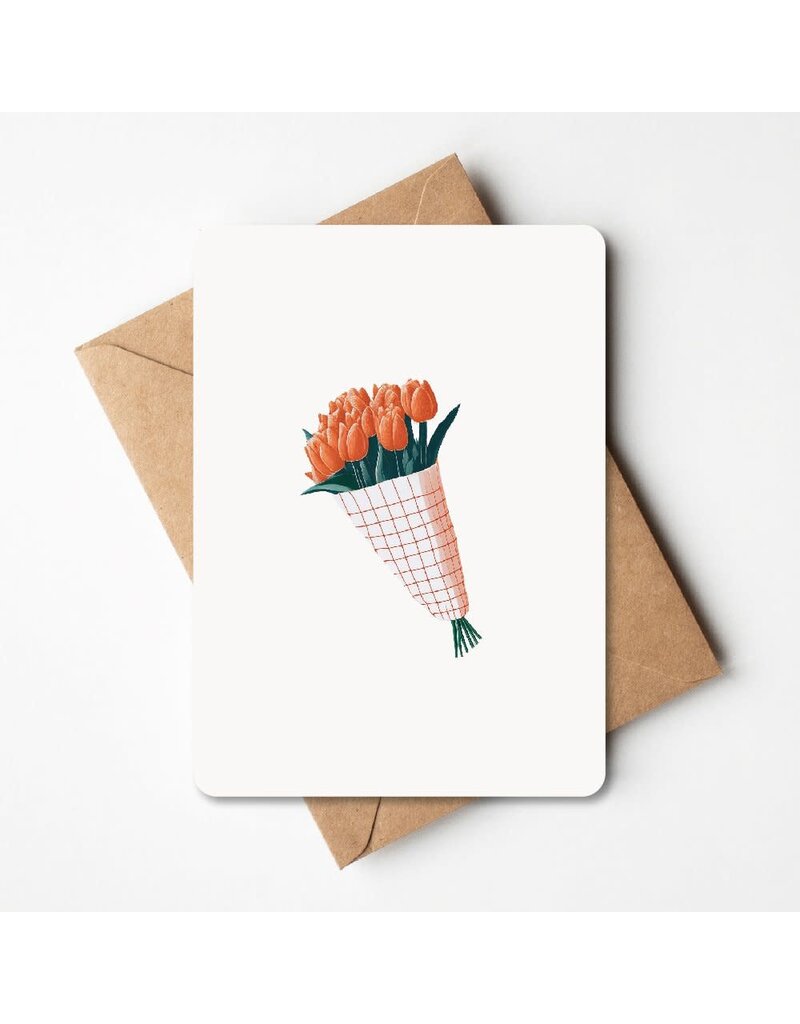 Buro Allure Wenskaart 'Boeketje tulpen'