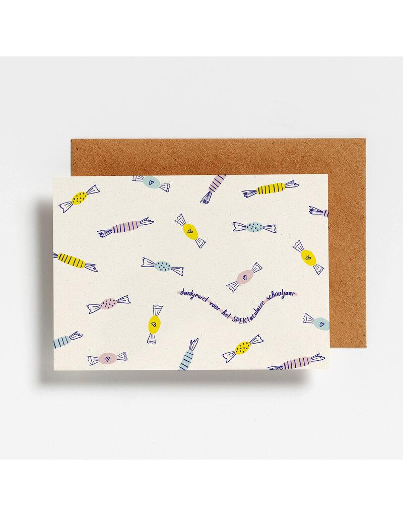 Hello August Wenskaart Hello August - 'Dankjewel voor het SPEKtaculaire schooljaar'