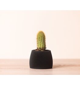 Copo Design Kleine bloempot in 3D print - hout en maïszetmeel - zwart